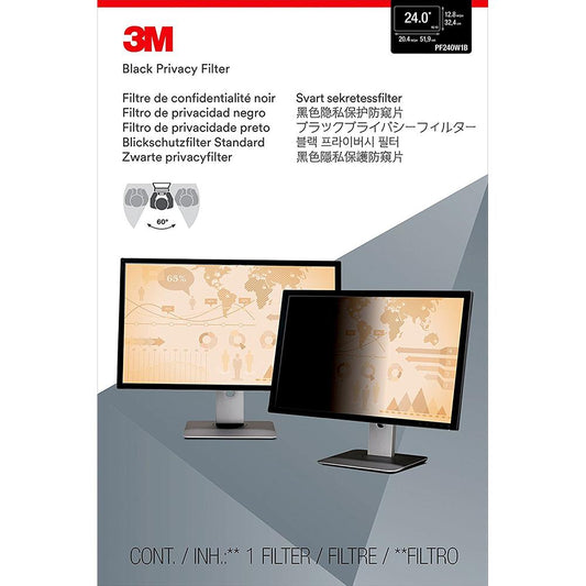 3M Privacy Filter for 24  Widescreen Monitor (16:10) (PF240W1B)